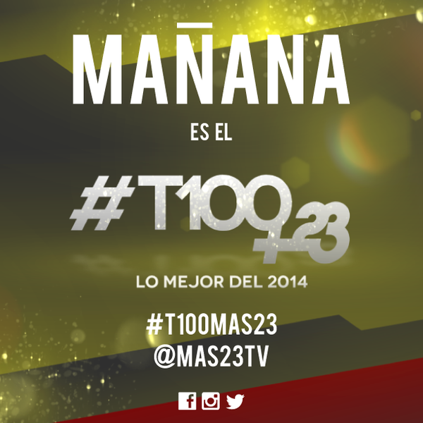 SomosRetz's tweet image. MAÑANA - Retz estará en el #T100mas23 con @AndresPineiroC el Top 100 de Videos (12md) No te lo pierdas! @mas23tv