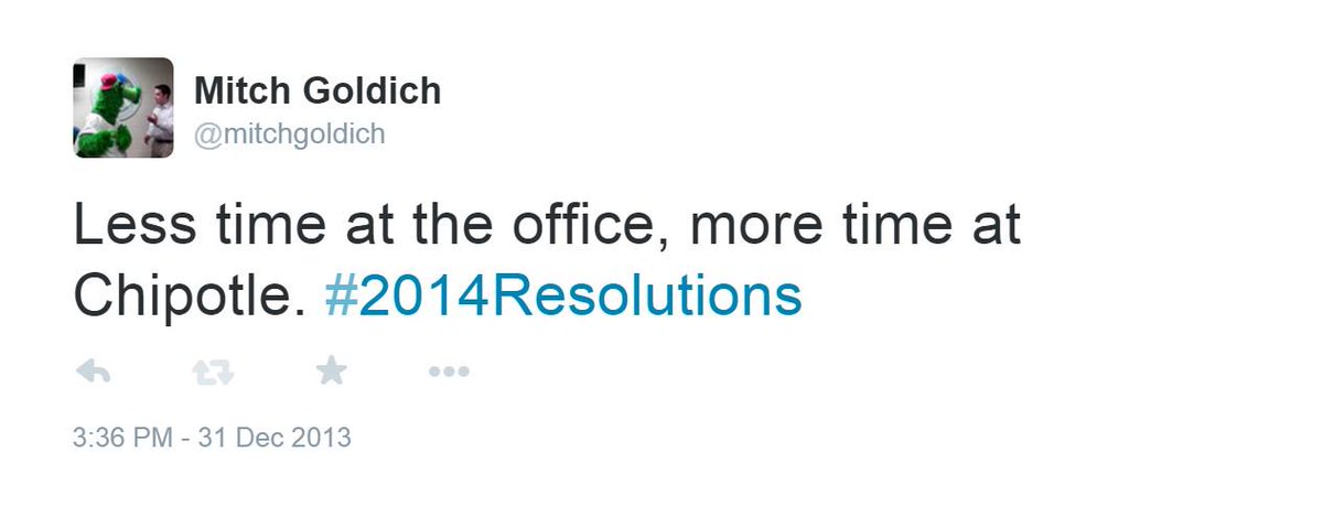mitchgoldich's tweet image. I&apos;m excited to say I managed to keep my 2014 New Year&apos;s resolution. #2014Resolutions