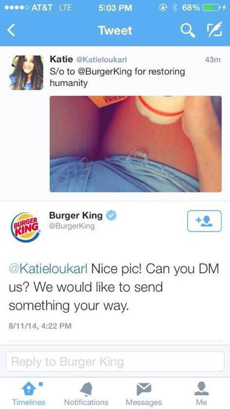 Handicap_Zebra's tweet photo. "@MeninistTweet: Burger King pulling hoes now http://t.co/pdusYpwZOj" @louaee BK is you're biggest competition now #KingOfDM