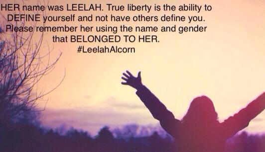 unsuicide's tweet image. #RIPLeelahAlcorn #TransLivesMatter Trans Lifeline: translifeline.org Laura's Playground: lauras-playground.com