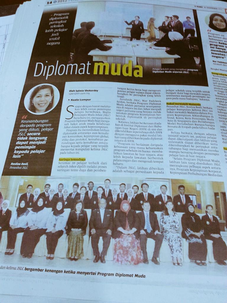 drfadzleen's tweet image. #JSLC featured in Berita Harian today. To serve and to excel. @JaisSarday @khalednordin @Khairykj