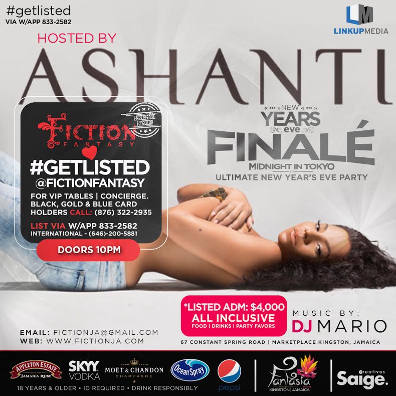 #lastchance 2  #getlisted 4 Ashanti's NYE Ball txt/wapp 876 833-2582 or fictionja@gmail.com- do repost/retweet