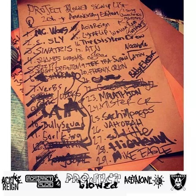 AcidReigners's tweet photo. The sacred scroll. Sign at your own risk!
@Blowedians 20 yr Anniversary http://t.co/MYCCBSWf2b