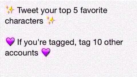 LAdams100's tweet photo. Tagged by @bellabaeblake
Bellamy Blake
Arya Stark
Will Graham
Lydia Martin
Alice Morgan http://t.co/do9c2cb4KR