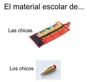 TusFrasesDisney's tweet photo. Material escolar de chicas VS material escolar de chicos http://t.co/zcx9u6HIkA