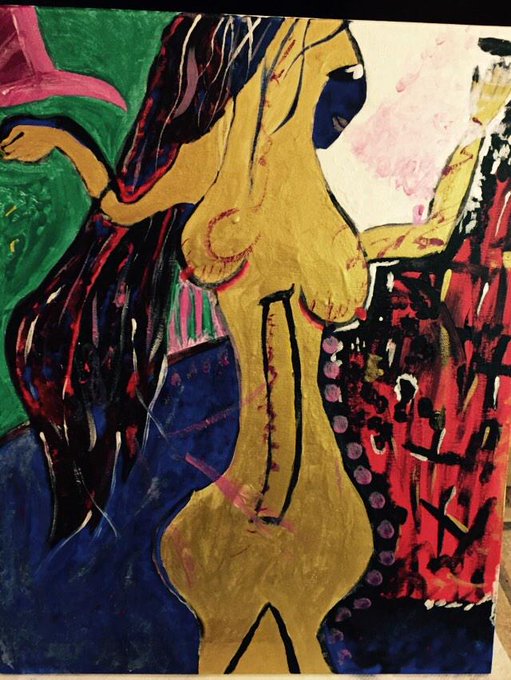 New painting I just finished before nail time! #naked woman #abstract http://t.co/v5FOfHqQnu<a href="/tag/abstract"class="tags"><span>#abstract</span></a><a href="/tag/naked"class="tags"><span>#naked</span></a>