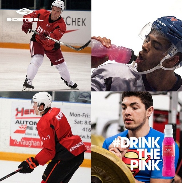 BioSteelSports's tweet photo. Looks like summer training is paying off! #BioSteelCamp @max_domi @drtwofive @ritchboiii @NickPaul27 #DrinkThePink http://t.co/lm22cOUQTv