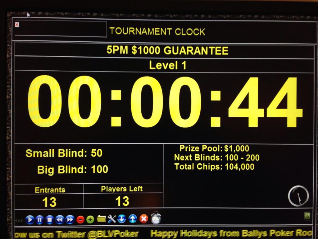 Bally's poker tournament