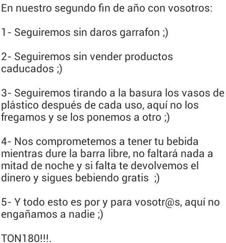 Bar_Ton180's tweet photo. Nuestro compromiso con vosotr@s ;)

TON180!!!. http://t.co/mFMiTjq970