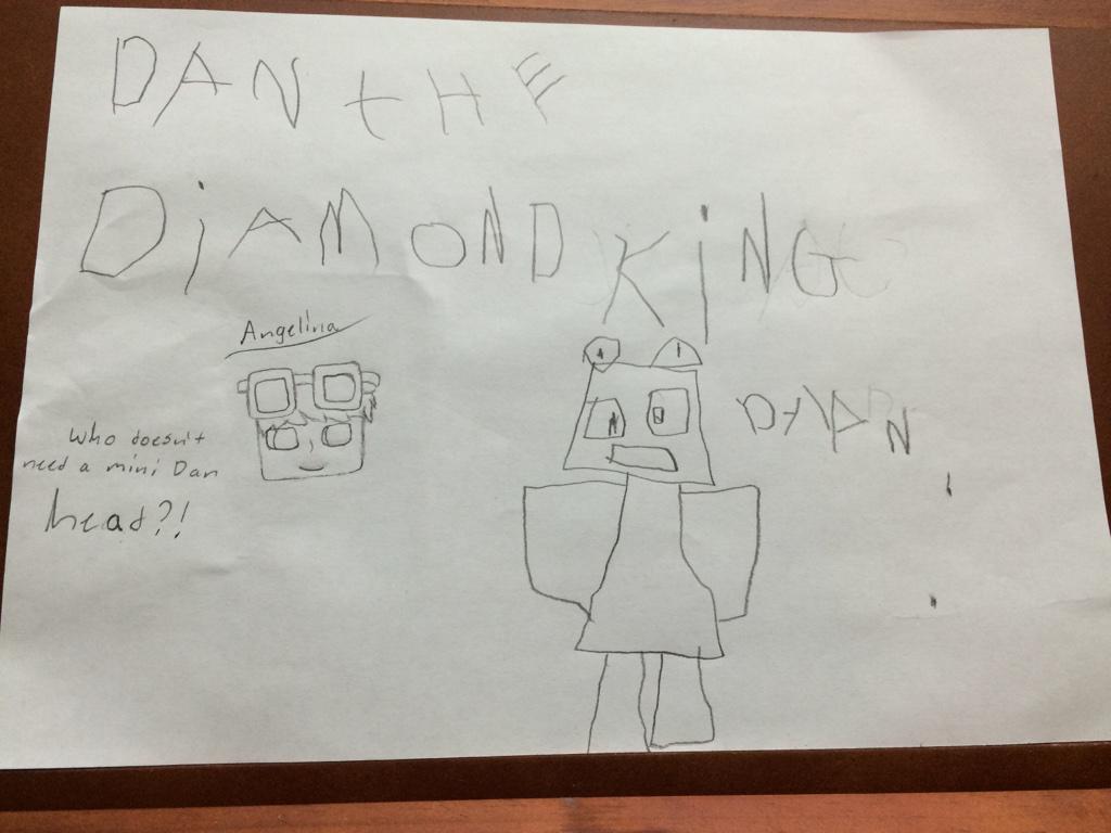 RandomAngeFun's tweet photo. My lil bro and i are big fans ^3^ @DiamondMinecart 
We got our diamond armour Steve here!
#DanFA http://t.co/HET8yArWQP