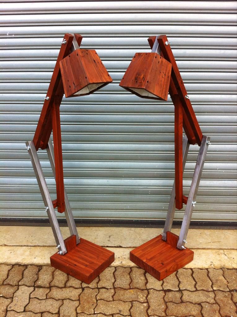 recykal's tweet photo. Giant steel and industrial pine lamps. http://t.co/FjvGMyI5Z2