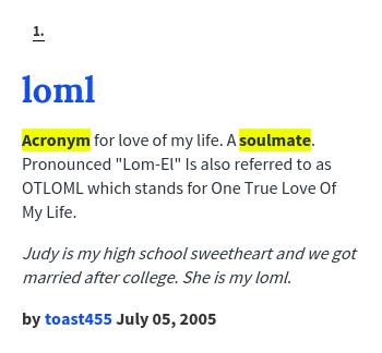 Loml meaning in chat