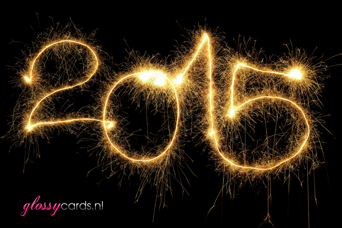 Happy New Year! Wij wensen iedereen een glanzend 2015 toe! Order now: glossycards.nl