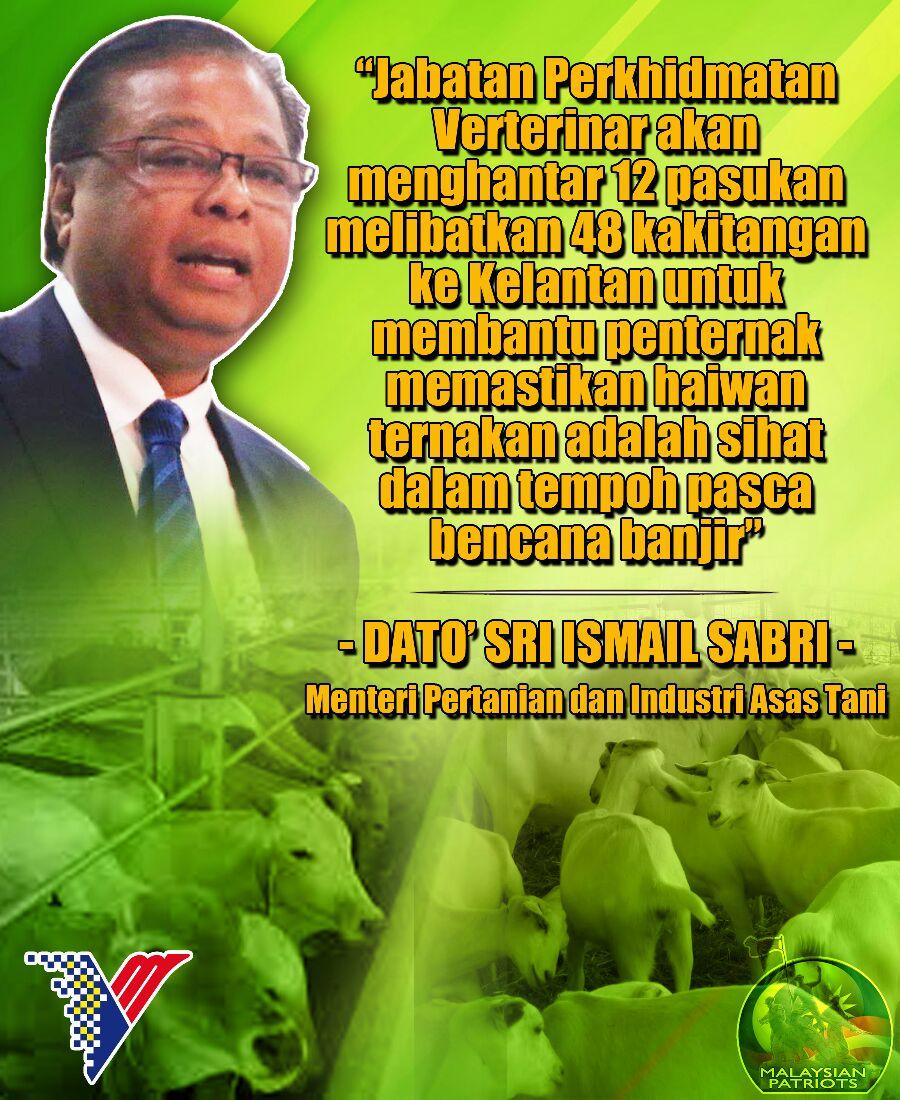 MyPatKotaMelaka's tweet photo. Jab Veterinar akn menghantar 12 pasukan bg bantu penternak. | @IsmailSabri60 #PrayForPantaiTimur http://t.co/W5o4fPVr7b @Queyanie