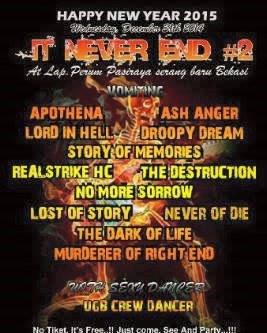 Remember!! Nanti malam kita ugal-ugalan bareng Apothena dan band2 keren lainya di "IT NEVER END#2" Keep Metaaal \m/