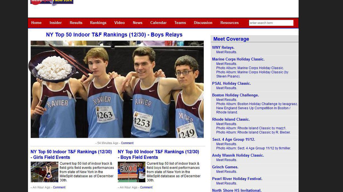 MileSplitNY's tweet photo. @jcrice28 #WrongRice #Fixed http://t.co/6vYV5MF4oT