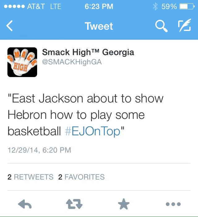 PWelton4's tweet photo. @SMACKHighGA well that's ironic #HCOnTop http://t.co/2PuS4xRdq4
