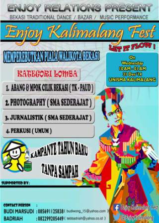eventfinder_ID's tweet photo. Enjoy Kalimalang Fest

http://t.co/E7vVjtdsrS

CP: @EnjoyKalimalang
Info selengkapnya di web http://t.co/7SSW3rsgVs http://t.co/iZDVTjDIxo