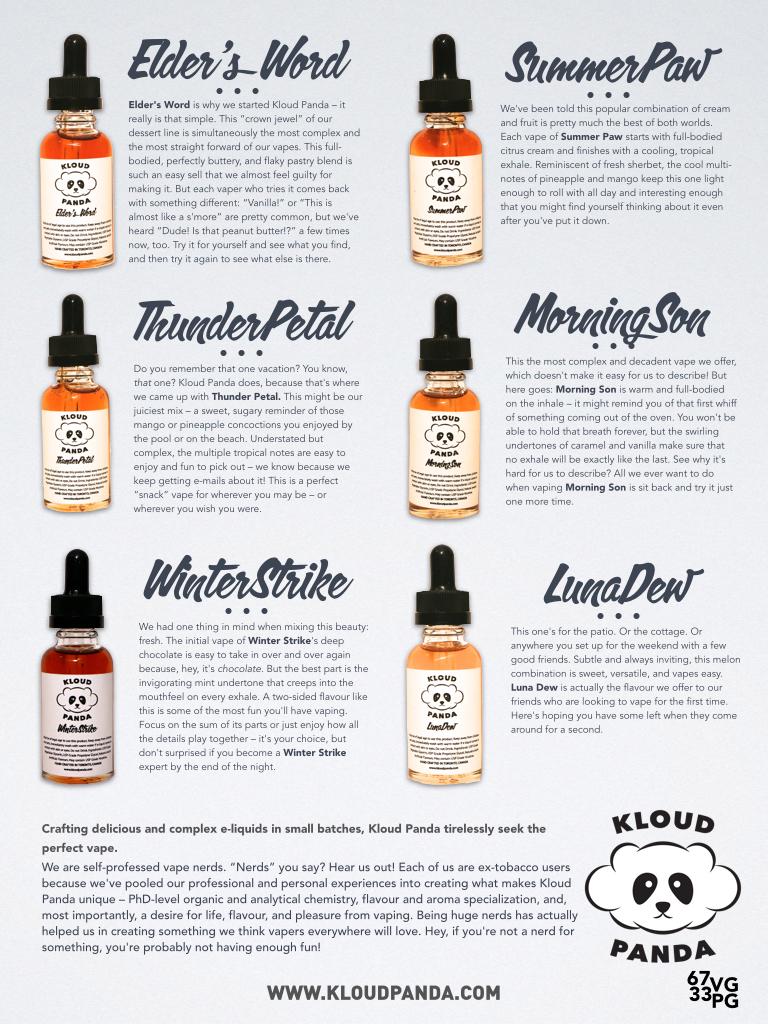 KLOUDPANDA's tweet photo. Here's a sneak preview of what were crafting! Small batch e-liquids ready for sale mid January, stay tuned!#vapelife http://t.co/C8GEMZ6stG