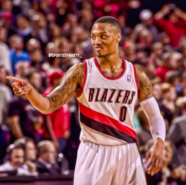SportsDynasty_'s tweet photo. Damian Lillard had 26 points, 9 assists, a steal and 2 blocks in the Blazers 102-97 OT win over the Raptors. http://t.co/NbLP1PkaZH