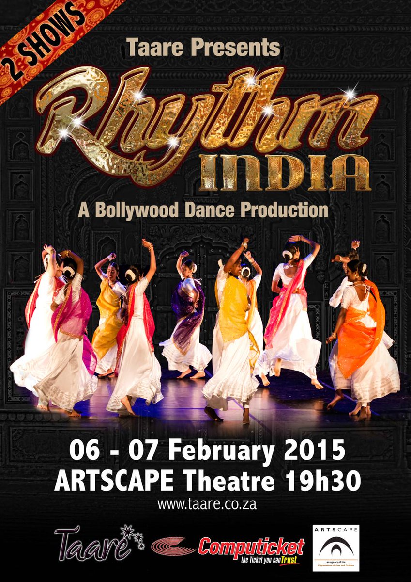 TaareDance's tweet photo. We present Rhythm India - A #BollywoodDance Production. Get your tickets at #Computicket today! #TaareDance http://t.co/rQV0N5X8WY