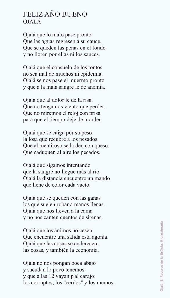 ruiztaboada's tweet photo. FELIZ AÑO BUENO. Ojalá.
(Va por ustedes II) http://t.co/dXUtGQuo79