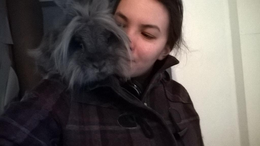 lemonjellie's tweet photo. Me and my little lion. #DuketheParrot #MonkeyBunny http://t.co/h5fGmW6oBR