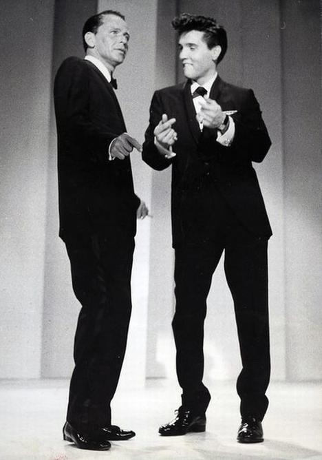   Frank Sinatra and Elvis Presley  happy birthday, Elvis!! 