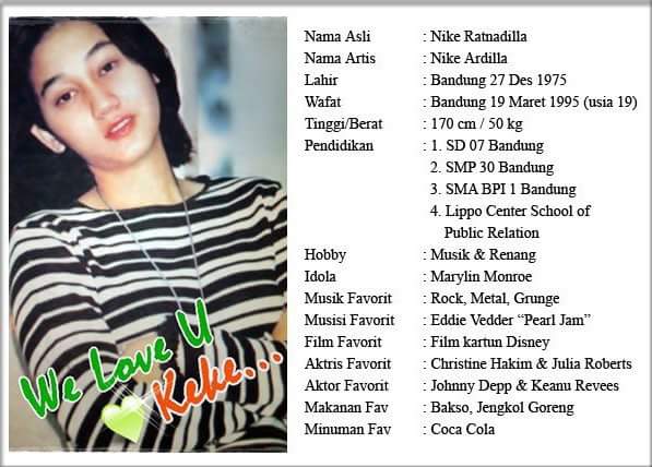 Nike ardilla biodata Nike Ardilla