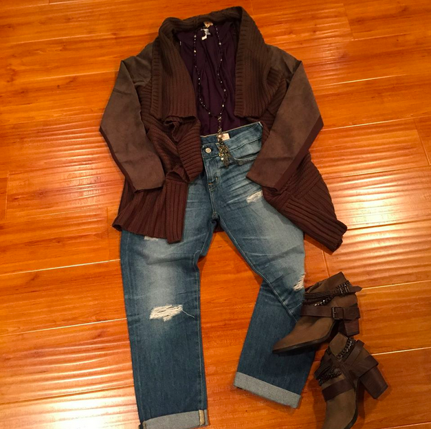 ShopButtonUp's tweet photo. This wonderful cardigan by #RBCouture features a heavy knit construction and microfiber accents on the sleeves. #sac http://t.co/KRl7Xi6oiL