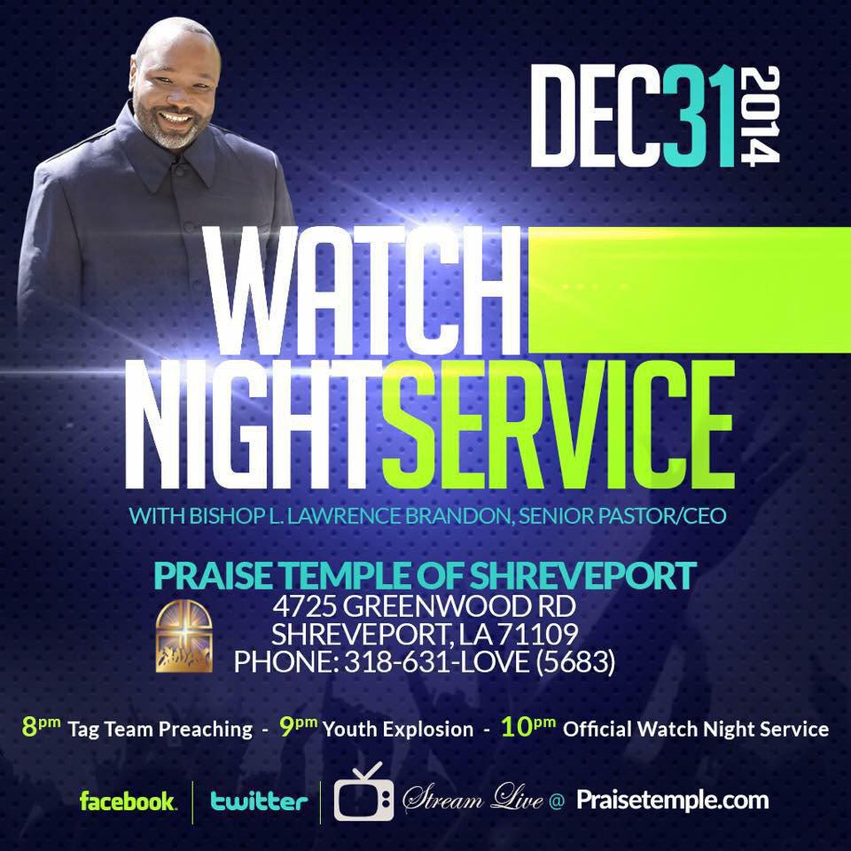 PTOfDallas's tweet photo. Dallas Family! Join @BishopLLBrandon TONIGHT via Live Stream @PraiseTemple.com 4 the Official Watch Night Service. http://t.co/sXv4s6GqZR