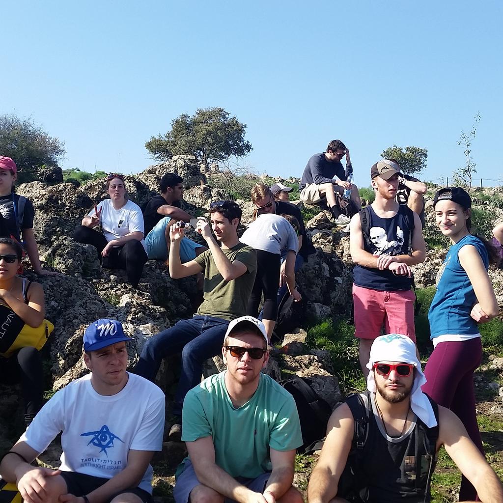 UVMHillel's tweet photo. #Bus265 hiked in the Golan and saw the overlook from Mount Bental today. Happy New Year! #Israeloutdoors #Taglit http://t.co/rcZJAZ6Evb