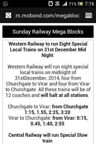 Elevenseur's tweet image. Too cool #Mumbai. Extra train services on NYE. No DUI people. Party hard. #HappyNewYear @TrafflineMUM #mIndicator