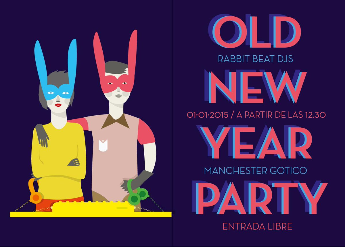 BarManchester's tweet image. Esta Noche la OLD NEW YEAR PARTY! a cargo de los Rabbit Beat 
A partir 00:30 en Manchester Gótico. Entrada Libre