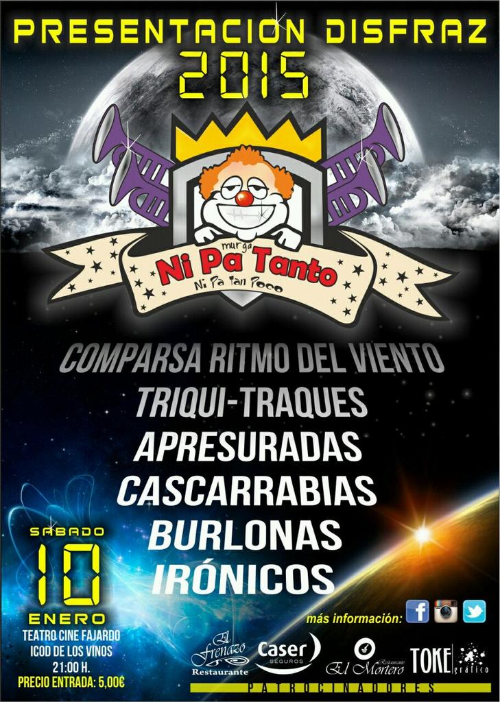 MurgaNiPaTanto's tweet photo. DÍA 10 DE ENERO A LAS 21:00H EN EL TEATRO CINE FAJARDO. ¡¡NO SE LO PIERDAN!! http://t.co/NMpCvgZsYn