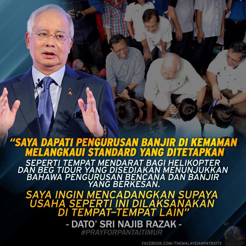 MyPatriotPenang's tweet photo. Pengurusan banjir di Kemaman melangkaui standard yg diteteapkan. | @NajibRazak #BanjirPantaiTimur http://t.co/DifaM25w7o @Queyanie