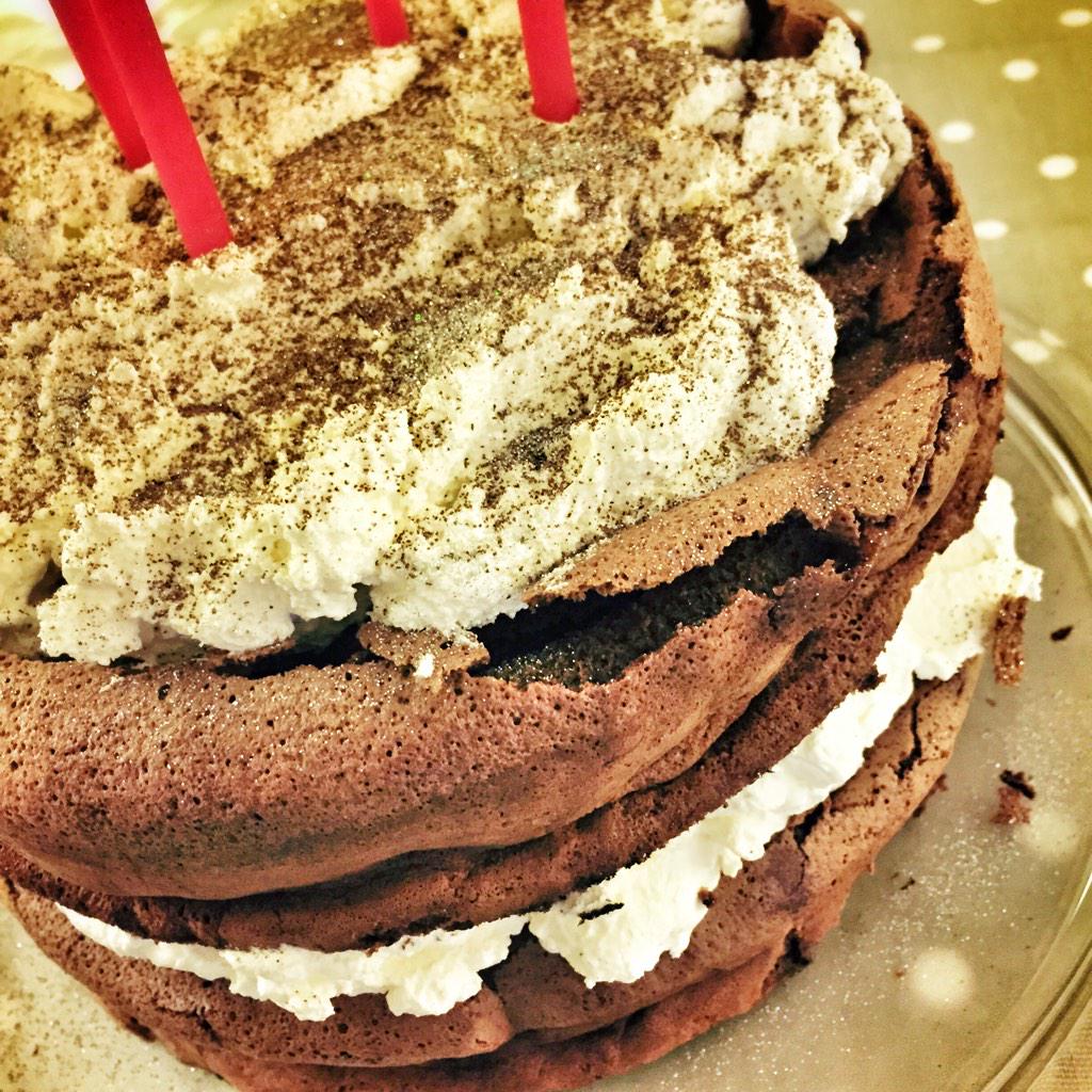 It worked! 2 x chocolate cloud cake for a super duper 40th birthday / happy new year\s pud. 