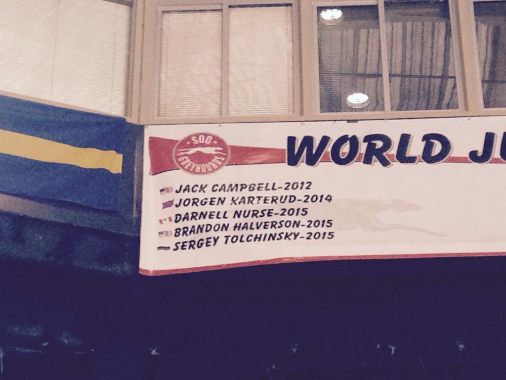 OHLHoundPower's tweet photo. Nurse (@drtwofive), Tolchinsky (@Tolchinsky10) and Halverson (@Halvy31) take their rightful place. #WJC2015 http://t.co/w2BAM5zaLH
