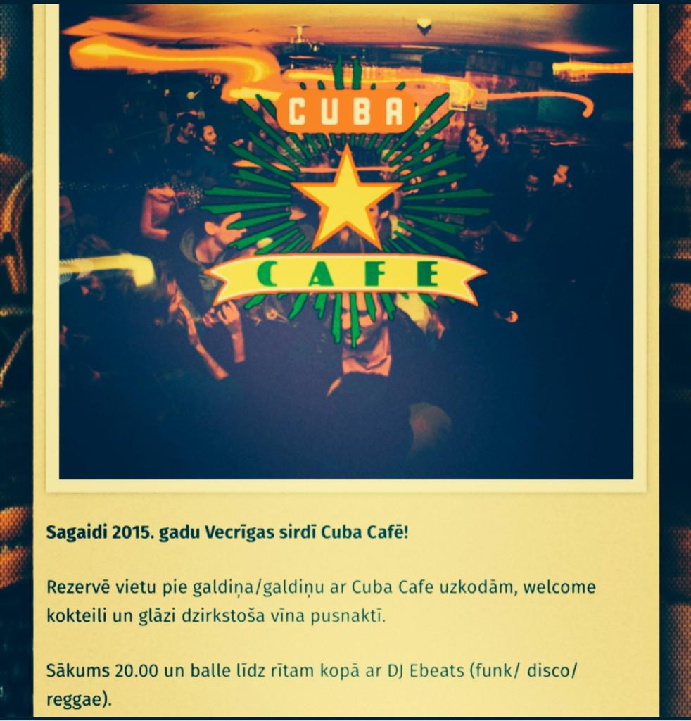 Labāka ballīte pilsētā <a href="/cubacafe/">Cuba Cafe</a> !! Tiekās!! :)))