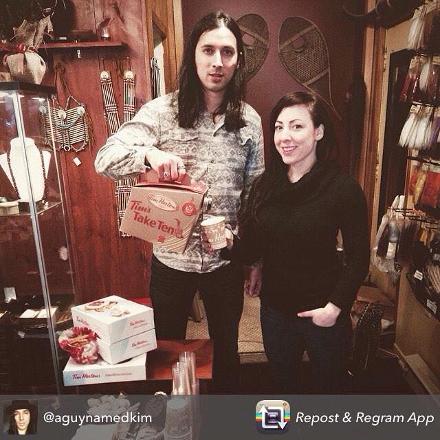 Come on down <a href="/BeadedDreams/">Beaded Dreams</a>  for a coffee or drink. #HappyNewYear #timhortons #nativearts #prenewyear