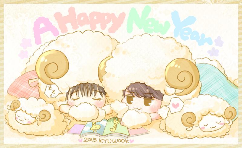 HM_Minjee's tweet photo. 【FANART】#KyuWook HAPPY NEW YEAR 2015 By @cats_bee Have a wonderful new year ❤ http://t.co/YsF8T7HS7Y http://t.co/d35QPJIjWA