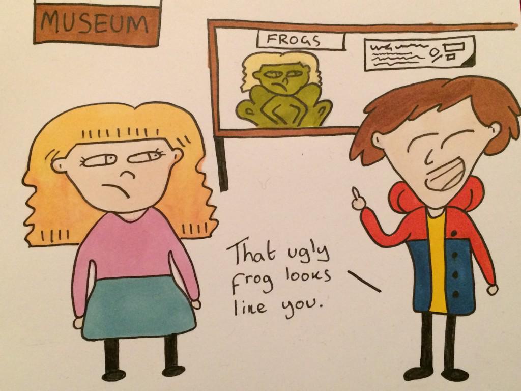 My sister @saysamelia drew this cartoon about when we went to the Chicago field museum 