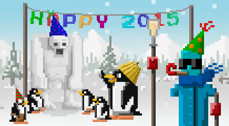 DudeskiGame's tweet photo. Happy New Year from Dudeski and the buds! We're shredding our way to Android soon. Stay sharp! #screenshot2014 http://t.co/MZbxxZ7sVu