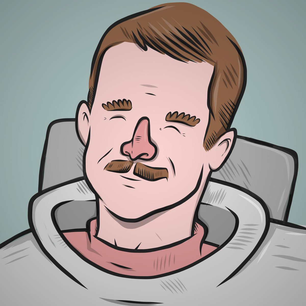 ponchobyrne's tweet photo. Happy New Year peoples, heres a drawing of Chris Hadfield #chrishadfieldmaglus #usingmaglus http://t.co/N3PakV3abe