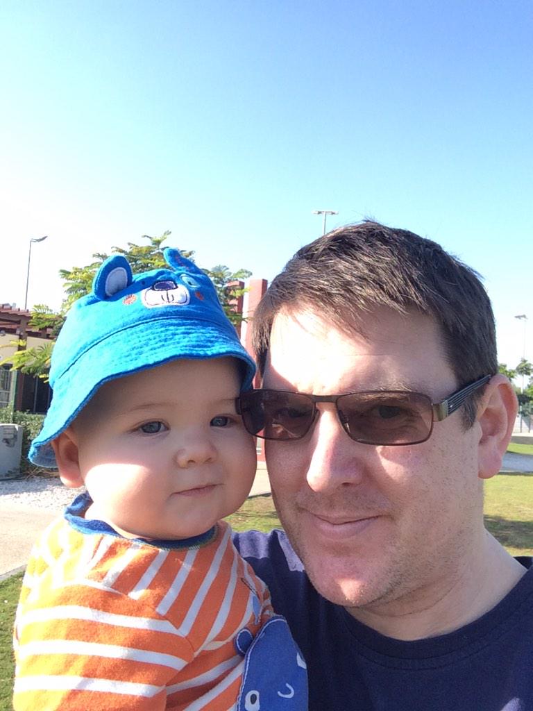 keiths55's tweet photo. Happy New Year from the Middle East! Enjoying the weather with the wee man... http://t.co/CnGwYYpudH