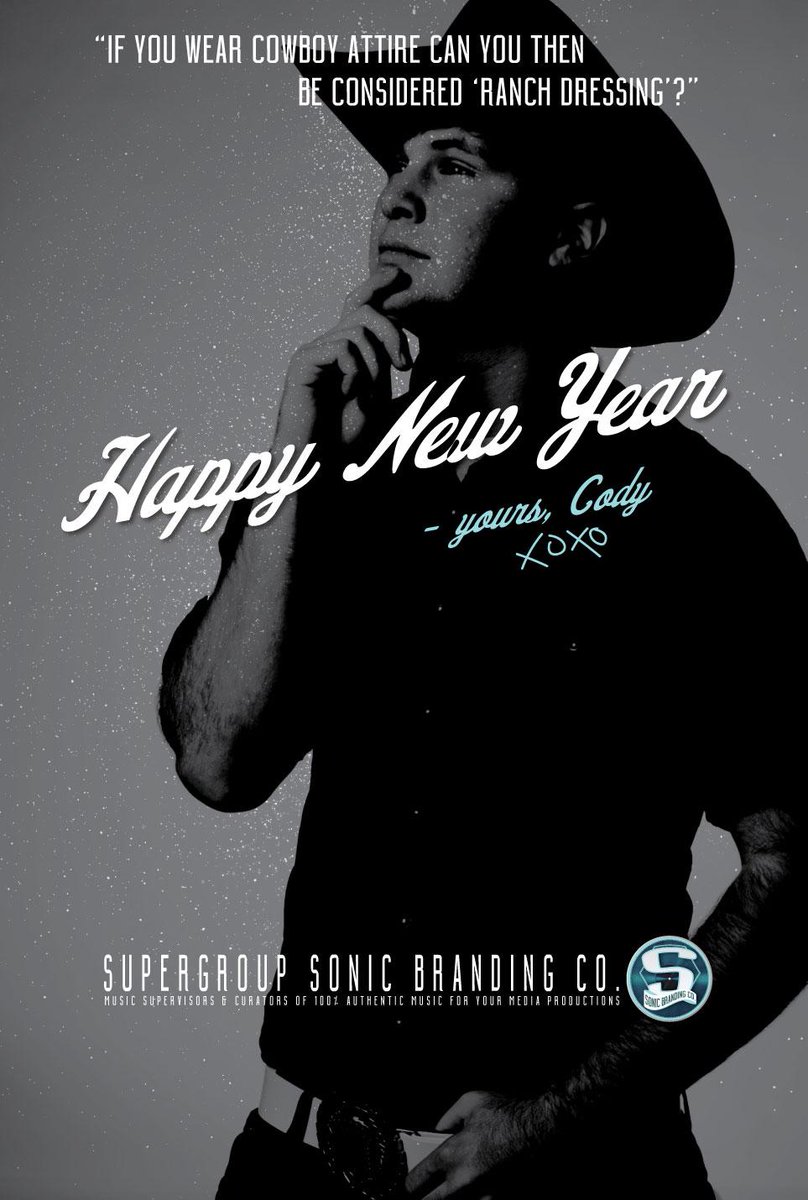 #HAPPYNEWYEAR #WEARETHESUPERGROUP from your friendly Music Super <a href="/CodyPartyPants/">Cody Partridge</a>