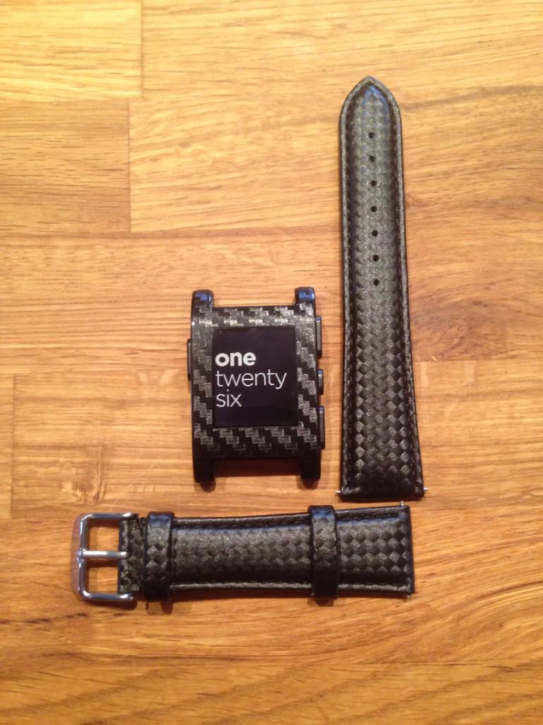 CustomWearables's tweet image. OW #limitededition carbon #pebble ft. #carbonfiber style leather strap and full body @Skinomi skin #wearabletech