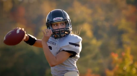 TWMF's tweet image. "We got us a football player."

Here's #TWMF finalist Karlie: at.nfl.com/qwOq2sj