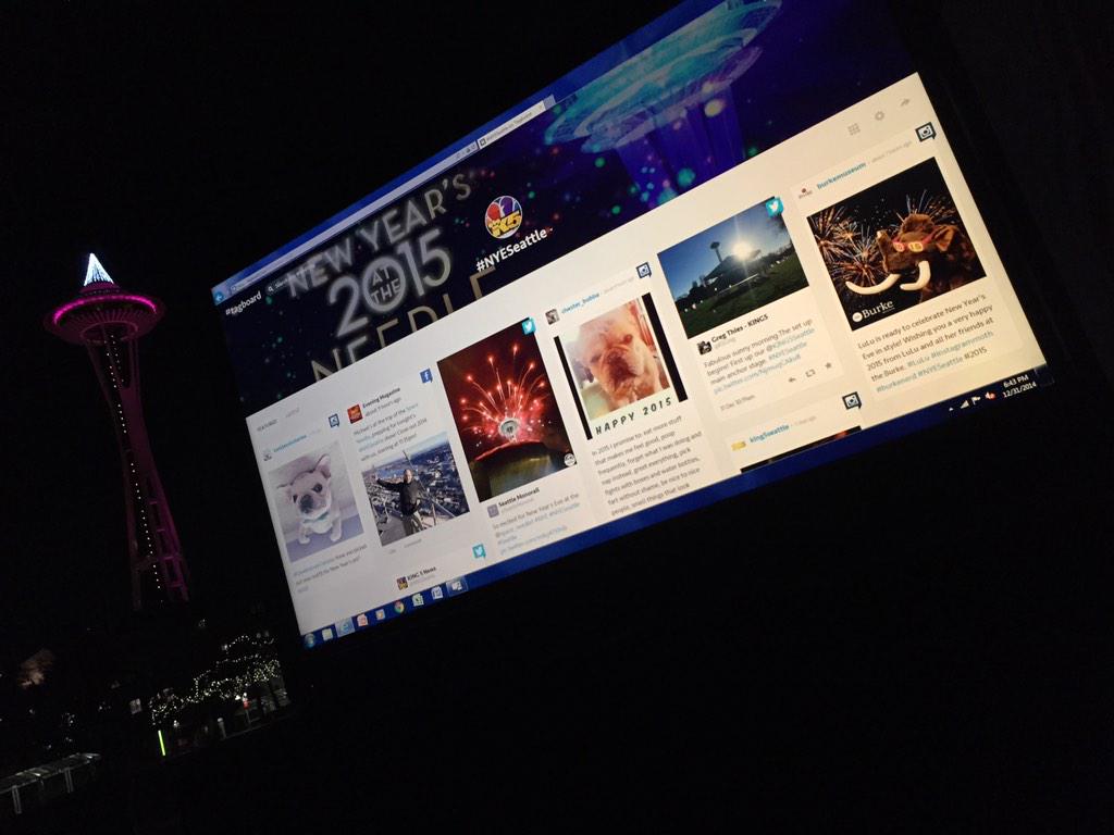 K5Greg's tweet image. The @KING5Seattle Tagboard is ready! Use #NYESeattle tonight and you just might be be on air! #SpaceNeedle fireworks