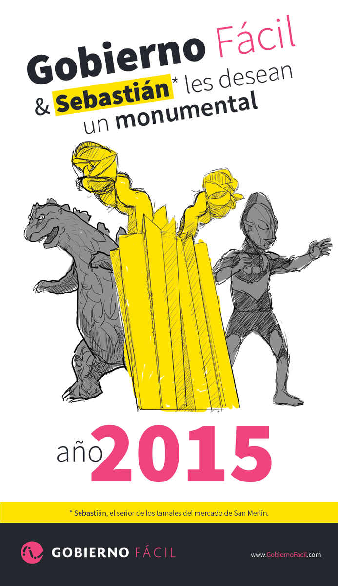 GobiernoFacil's tweet photo. Gobierno Fácil &amp; Sebastián* les desean un monumental año 2015 http://t.co/XI4vkz1DS1